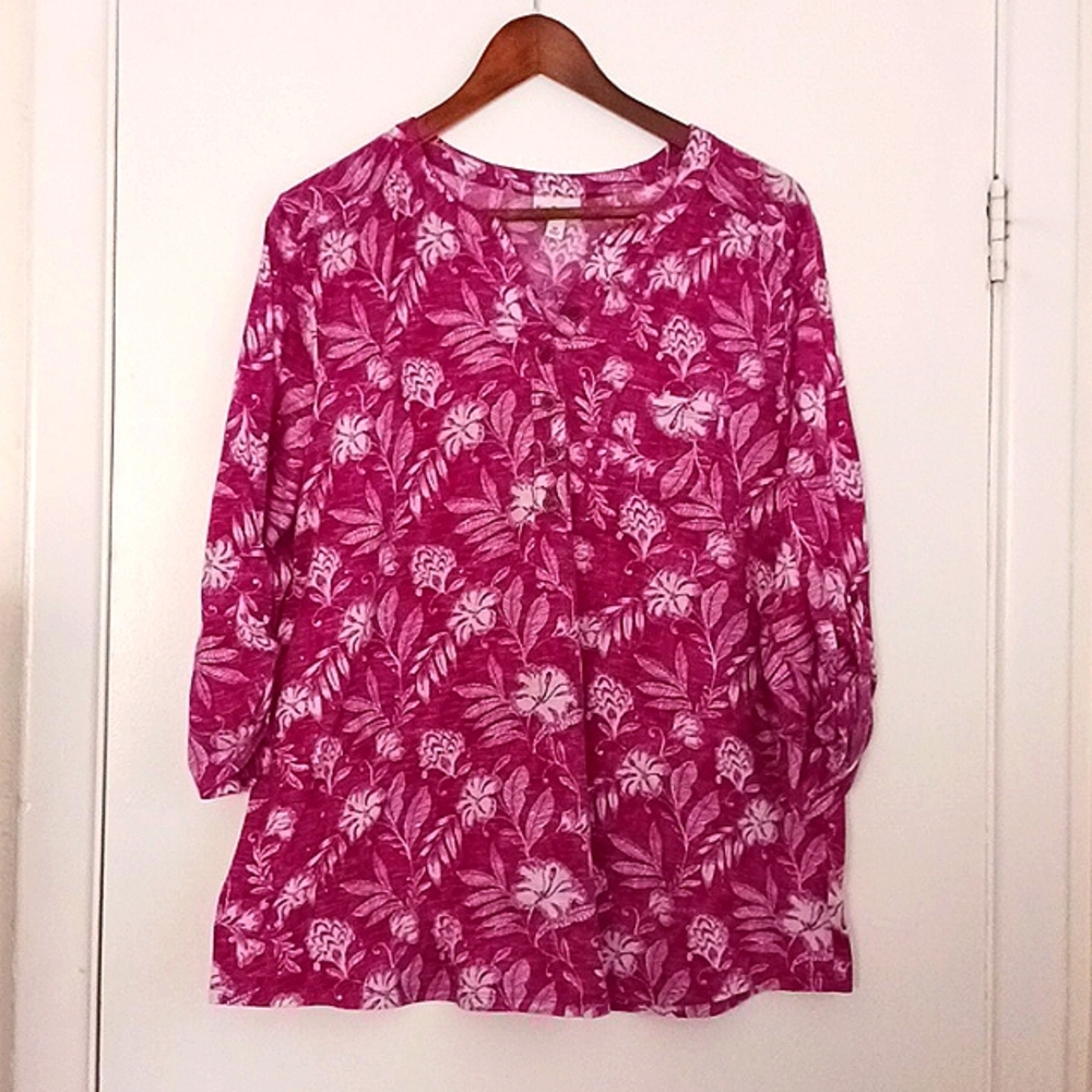 Womens 3/4 Sleeve Top 2X